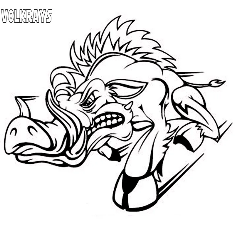 Volkrays индивидуальный дизайн автомобильных наклеек Дикая свинья стильные