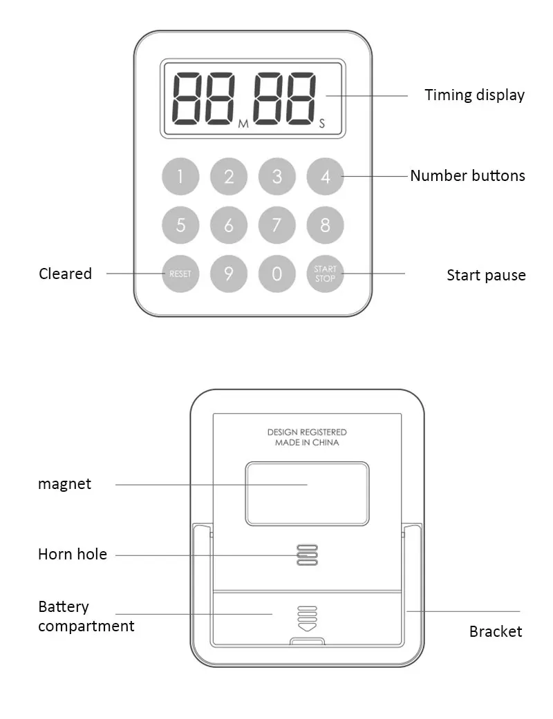 

2021 Student Timer Reminder Kitchen Baking Countdown Cooking Multifunctional Time Kitchen Gadget Timer Count Up