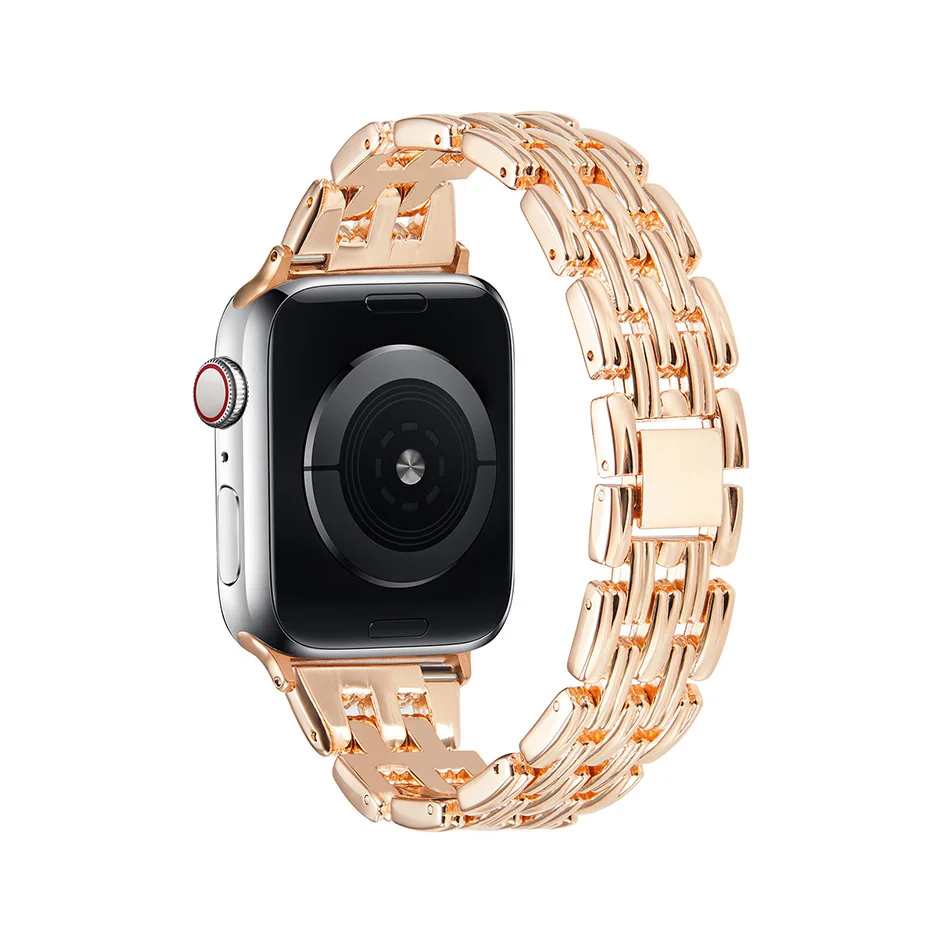 Ремешок металлический из нержавеющей стали для Apple Watch Band 44 мм 42 38 40 сменный