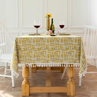 party table cover rectangular tablecloths washable kitchen dining table cloth room cotton and linen meal table top decoration