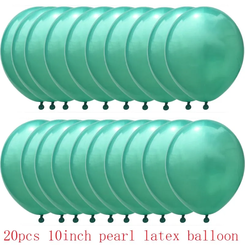 10inch pearl green 20 шт./лот, зеленые шары, металлические шары на день рождения, свадьбу, воздушный шар "Конфетти", украшение для дня рождения, для детей, взрослых, шары из латекса 7MZ - Цвет: 10inch pearl green