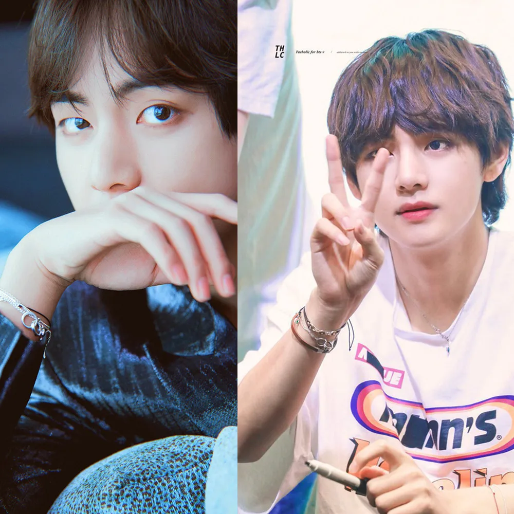 KPOP браслет Kim Tae Hyung V в том же стиле модный подарок одноцветное кольцо маленькие