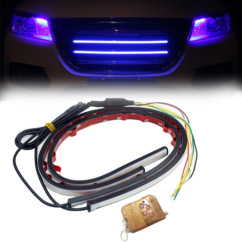 

Car Colorful RGB Network Lights Turn Signal Grill Breathing Light Daytime Running Light With Brake Signal Atmosphere Light