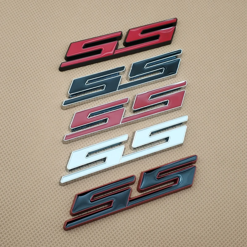 Стайлинг автомобиля металлическая буква SS Автомобильная эмблема наклейка