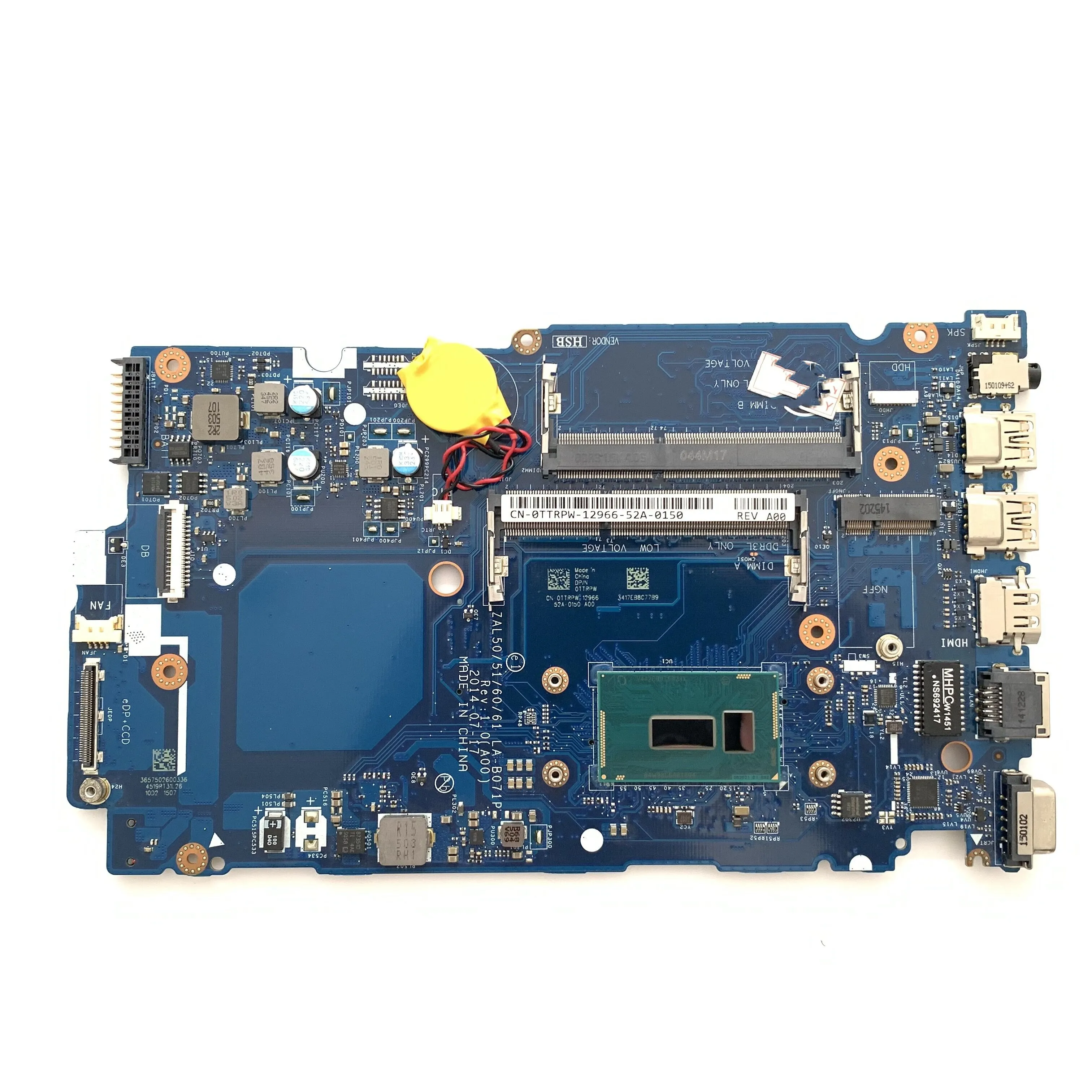 

I5-5300U LA-B071P For Dell latitude 3450 3550 motherboard CN-0TTRPW TTRPW mainboard 100%tested