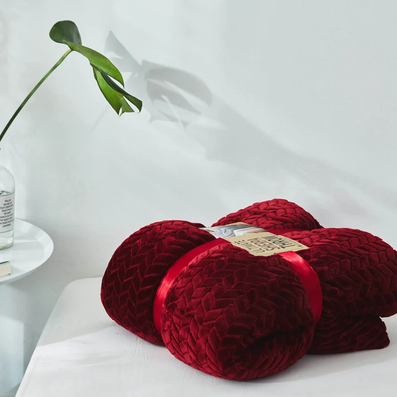 Супермягкое теплое зимнее постельное белье однотонные фланелевые одеяла из