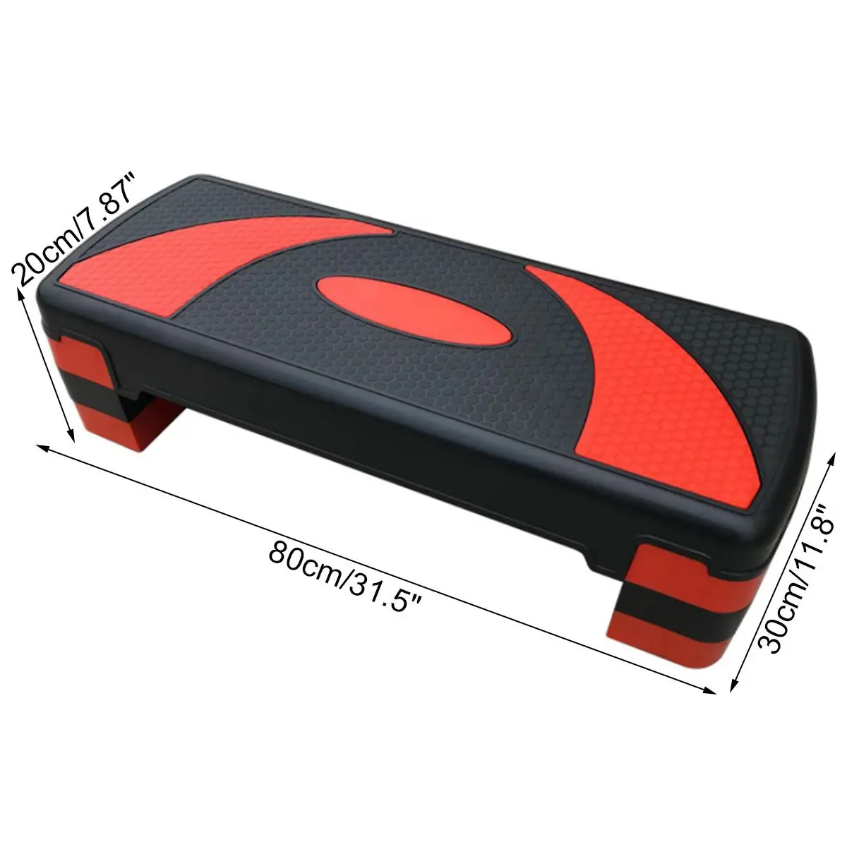 

Heavy Duty Aerobic Exercise Step Stepper Riser Gym Cardio Fitness Bench 3 Level (80 x 30 x 20 CM)
