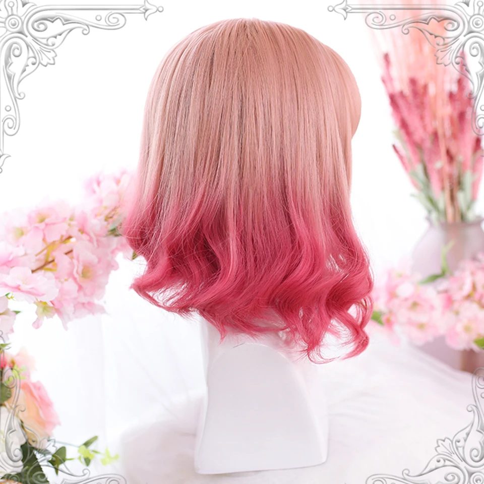 Короткие синтетические парики для женщин парик с волнистыми волосами Омбре