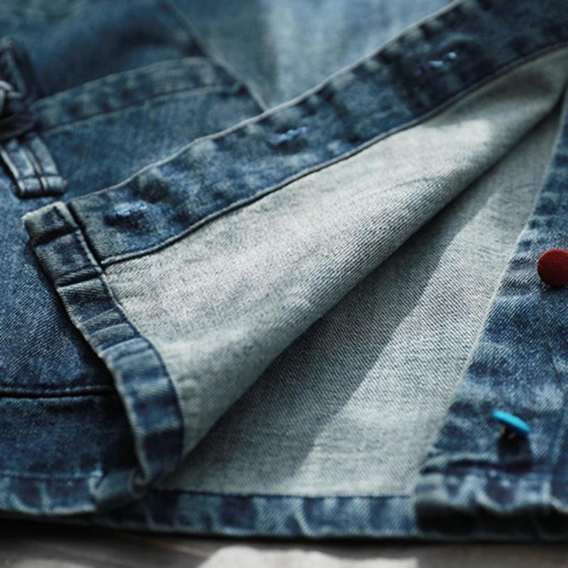 

Women Denim Jacket Outwear Sleeveless O Neck Retro Vintage Vest for Spring Autumn Solid New Female B01221514