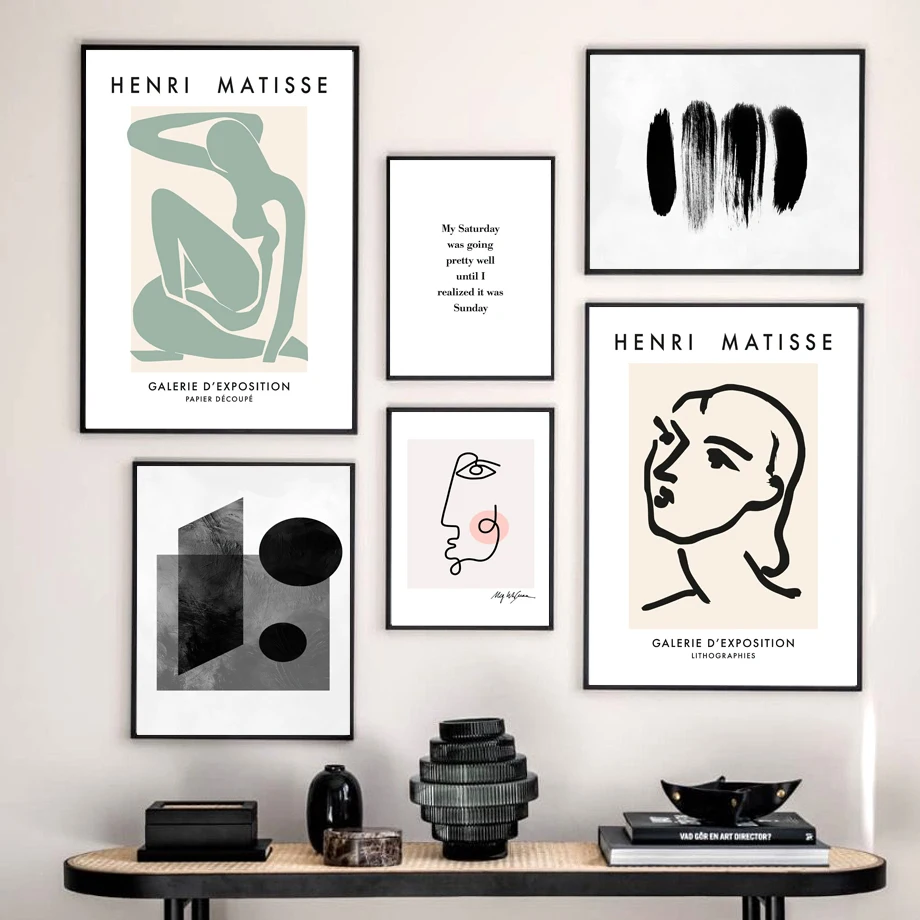 

Matisse Abstract Minimalism Geometry Figure Line Nordic Poster Wall Art Print Canvas Wall Picture For Living Room DecorPainting