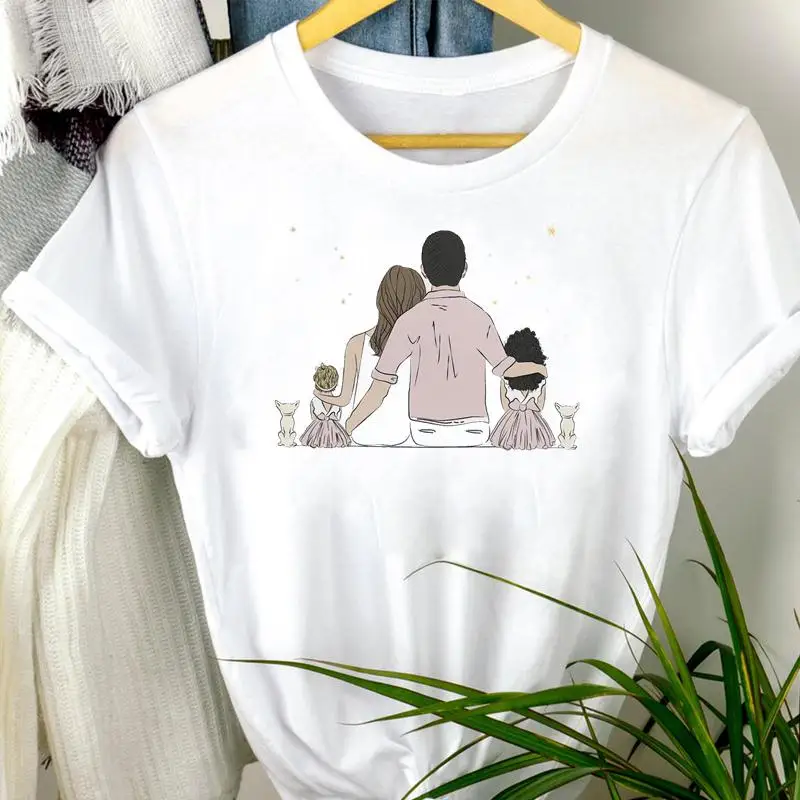 

Women Clothes Sweet Cute 2021 Family Mama Mom Mother 90s Cartoon Print Mujer Camisetas Tshirt Female Tee Top Graphic T-shirt