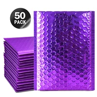 purple 50pcs mailer poly bubble padded mailing envelopes for gift packaging self seal bag bubble padding black white and pink