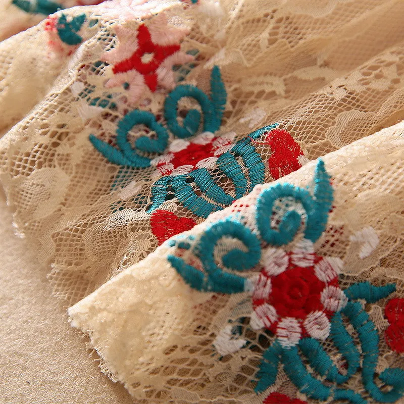 

2021 Summer Fashion Runway Designers Luxury Embroidery Lace Dress Vintage Robe Women Sexy Party Vestidos