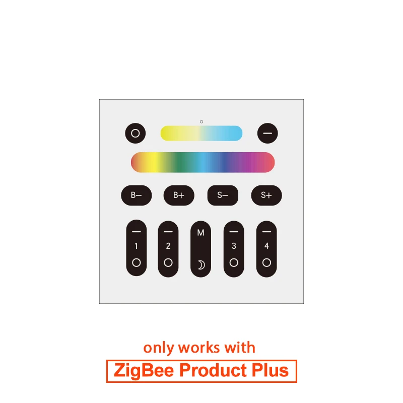 G светодиодный OPTO Zigbee smart RGB+ CCT светодиодный контроллер плюс работа с Echo plus zigbee 3,0 шлюз или пульт дистанционного управления APP управление телефоном - Цвет: Wall Switch