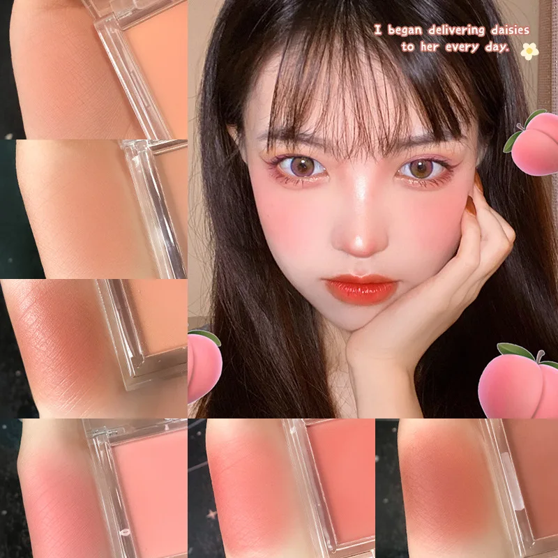 

Blush Peach Cream Makeup 6 Colors Palette Cheek Contour Face Mineral Pigment Cheek Blusher Powder Contour Shadow Cosmetics