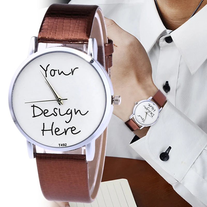 

Часы для женщин, модные кварцевые Часы, мужские, Женские, пара, электронные Часы с вашим дизайном, с ремешком из полиуретана, Часы Женские Нар...