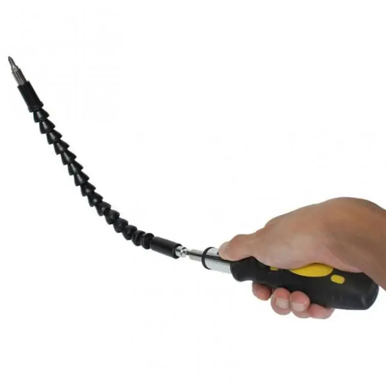 

Multifunction Snake Drill Bit Extender Extends reach up to 12 inches with Ratchet Tool + Circular Screw Driver Heads