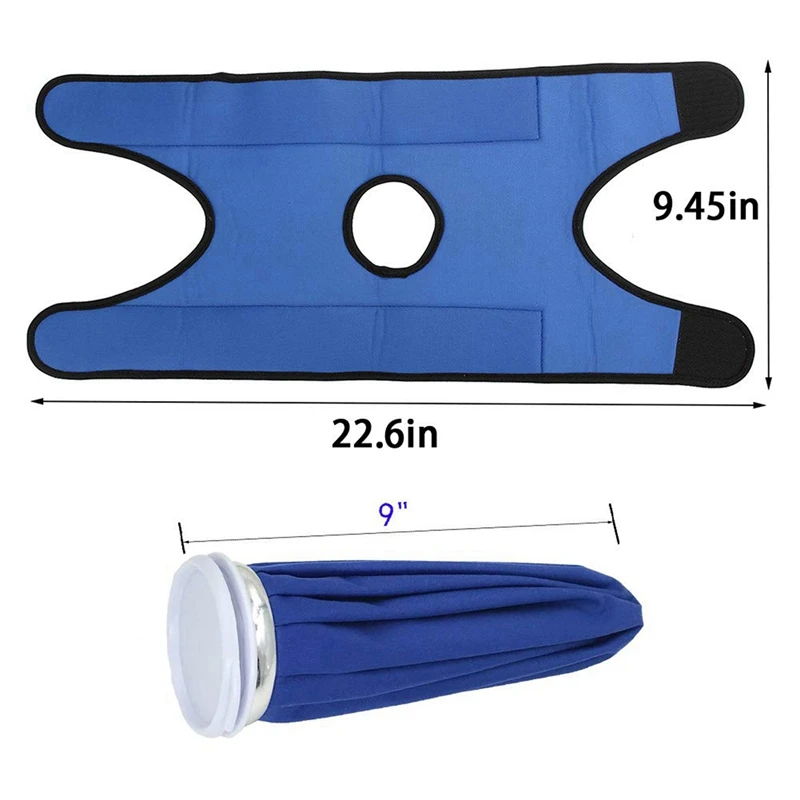 

ELOS-16Pcs Universal Nonslip Nail for Golf Shoe & 1 Set Ice Bags with Straps, Hot Cold Therapy Reusable Ice Ba