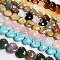 natural stone beads heart shaped crystal semi finished loose beads for jewelry making necklaces accessories diy bracelet