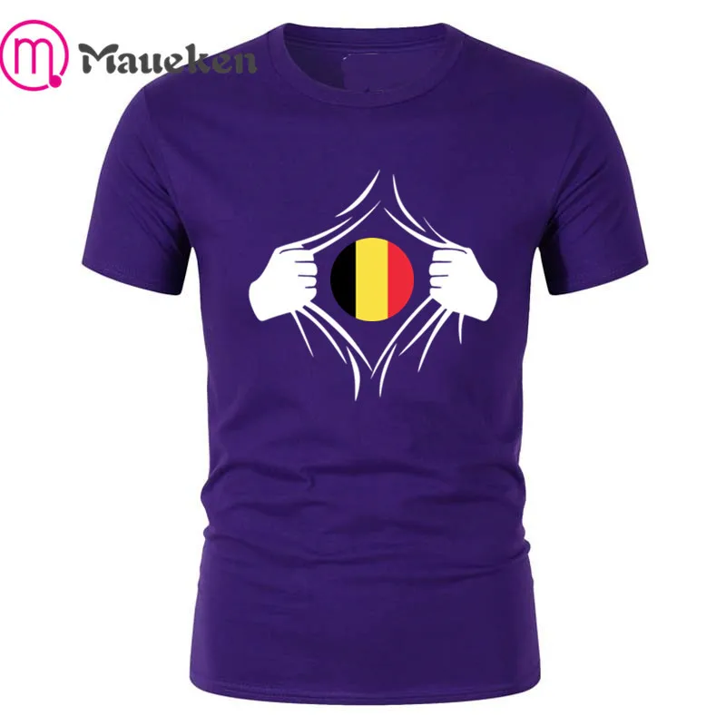 

Belgium Belgian BEL Super National Flag Men Shirt Cotton Country T-shirts MEN T-shirt Clothing Casual Streetwear