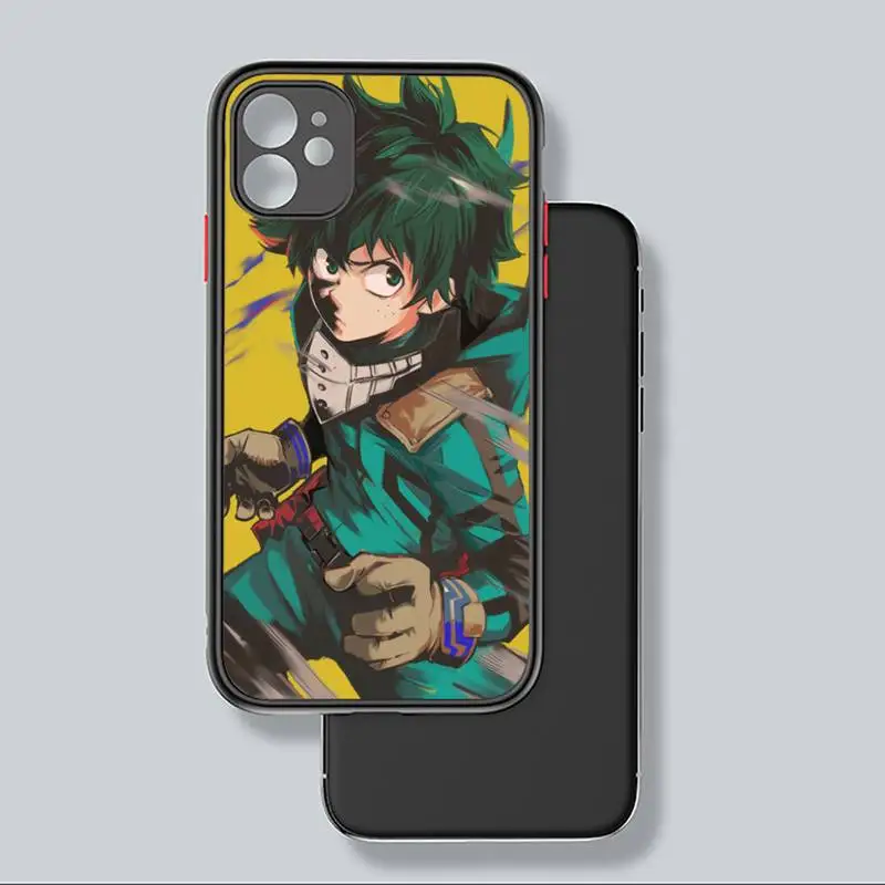 

Anime my hero academia figure Phone Case For iphone 12 11 8 7 plus mini x xs xr pro max matte transparent cover