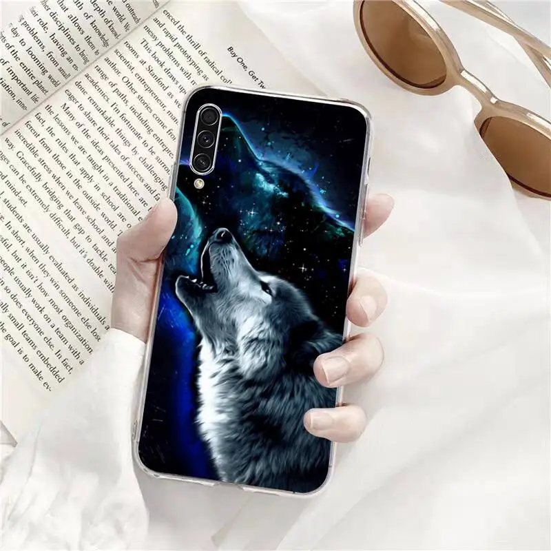 

Wolf painting animal Phone Case Transparent for Samsung A71 S9 10 20 HUAWEI p30 40 honor 10i 8x xiaomi note 8 Pro 10t 11