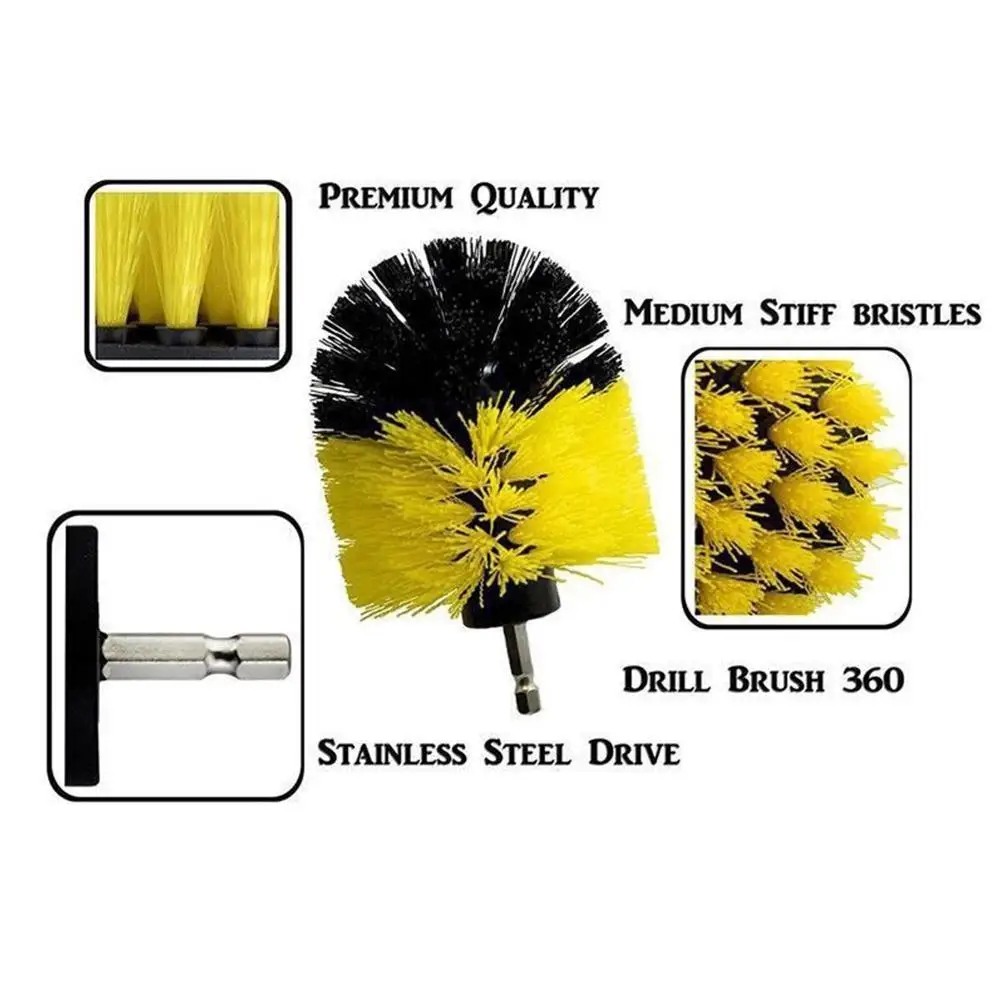 3 шт. 4 набор силовых скрубберных сверло для очистки щеток плитки инструменты
