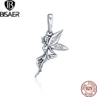 Подвески из серебра 925 пробы с подвеской в виде цветов феи, подвески в виде перьев ангела, браслет из серебра 925 пробы, оригинальные украшения