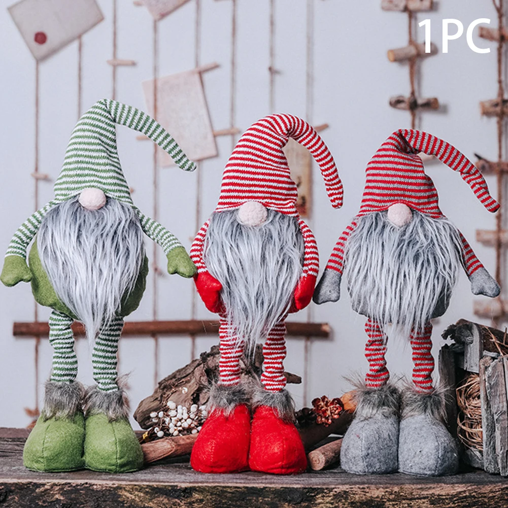 Эльф Праздничная Рождественская Кукла полосатый домашний стол Gnome украшение плюшевые детские игрушки Безликий шведский подвесной орнамент