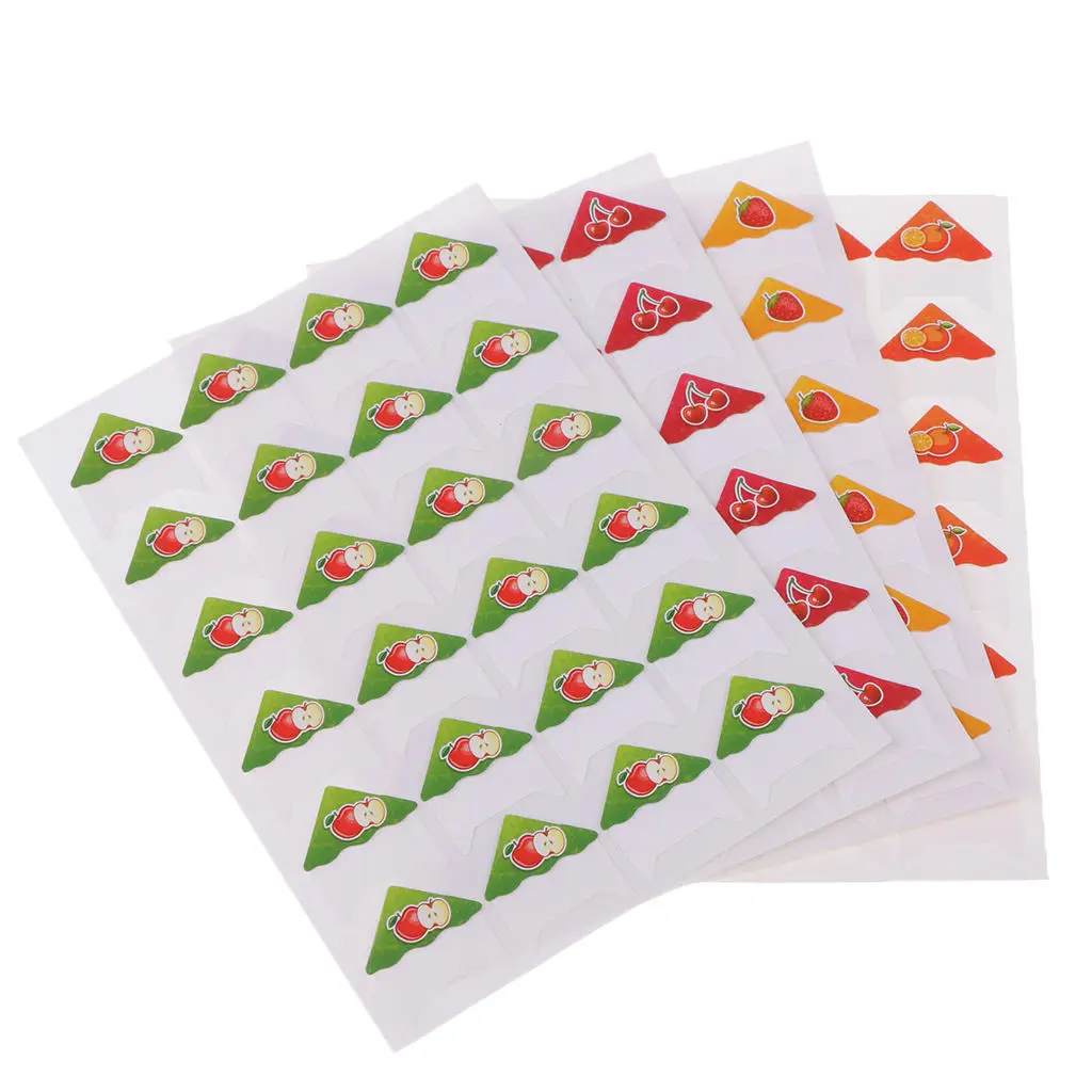 

6 Sheets Paper Photo Corners Sticker Self Adhesive Stickers for Scrapbook Picture Album Multicolor 4 Designs