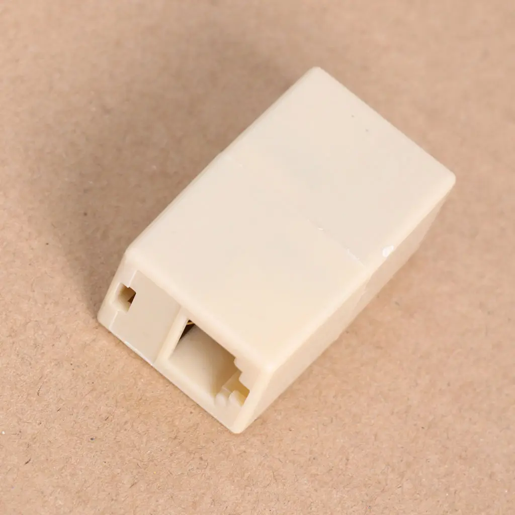 

6-Pin Modular Straight-Through Inline Coupler for Phone Cable (50 Pack)