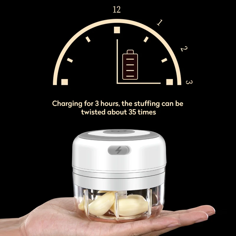 Беспроводной Электрический пресс для чеснока измельчитель овощей пищевых