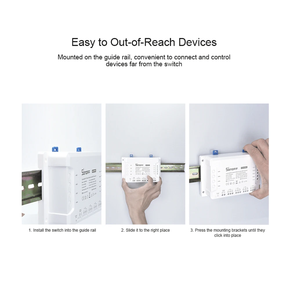 SONOFF 4CH PRO R3 ITEAD RF 433MHz 4 Gang WiFI Switch 3 Working Modes Interlock/Self-Locking/Inching WiFi Smart Home | Электроника