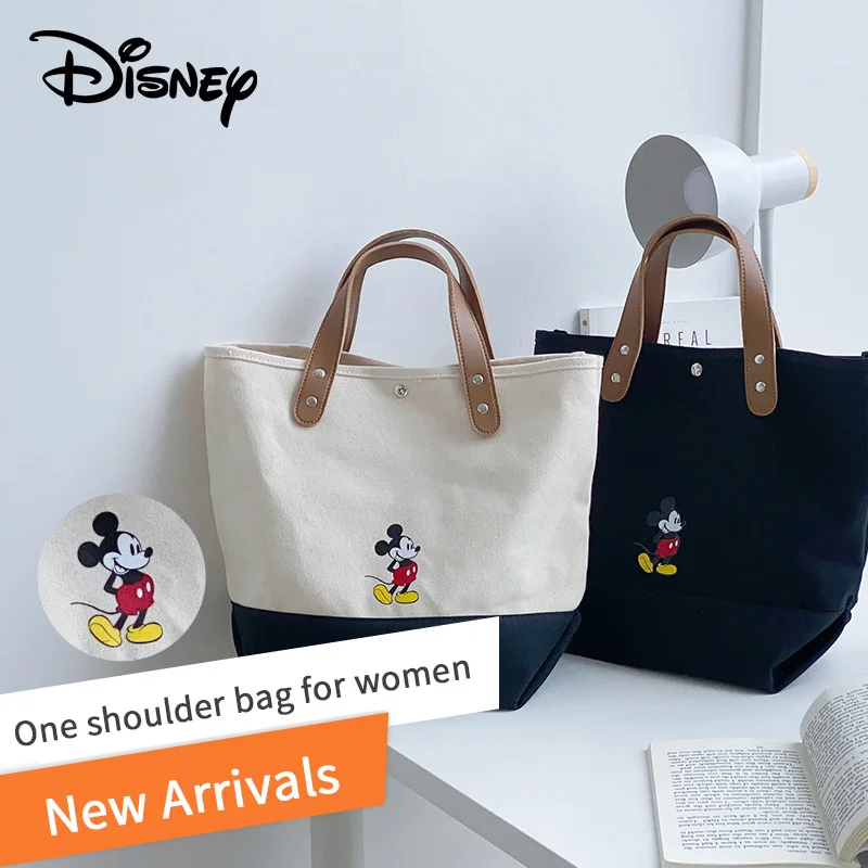 

Disney Fashion Women Bag Diaper Bag for Mom Mickey PrintingTote Disney Bag Waterproof Single Shoulder Bag Travel Stroller Bags