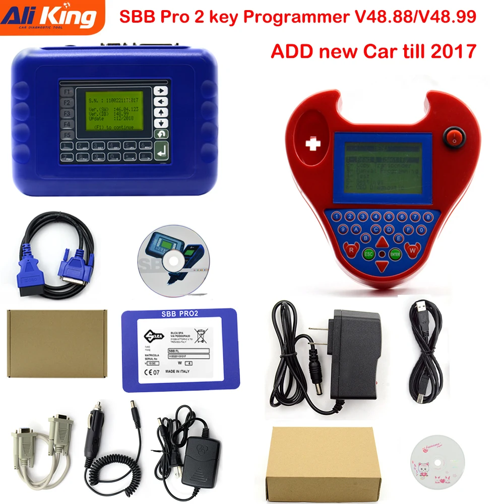 Заводская цена, SBB PRO2 V48.88 Обновлено, добавление новых автомобилей до 2017, многоязычная поддержка для чипа Toyota G, программатор автомобильных ключей sbb