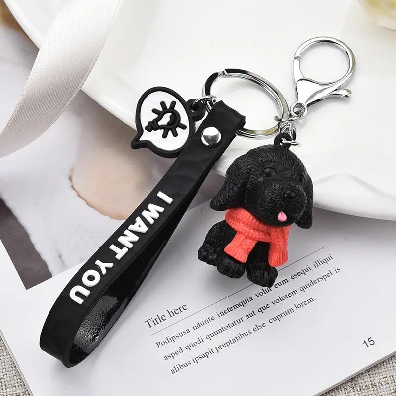1 шт. брелок с симпатичной собакой полимерный для домашних животных ключей сумка