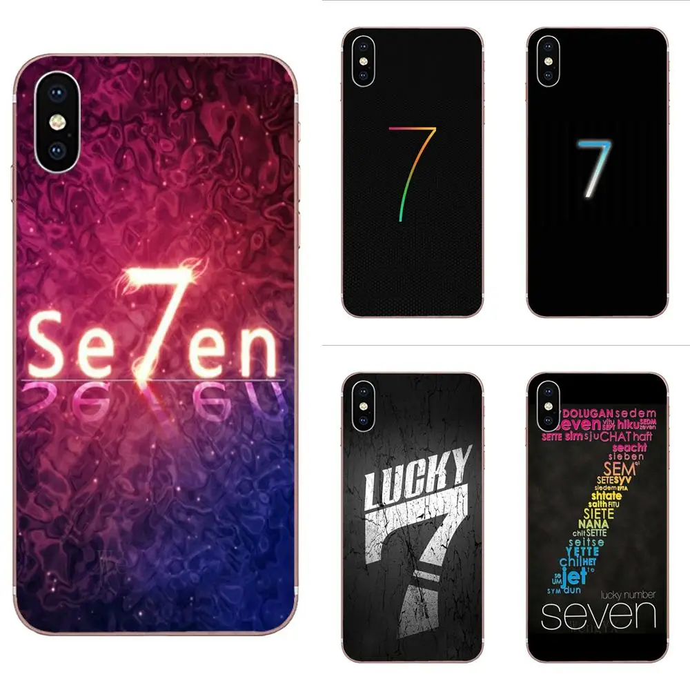 Стильный силиконовый чехол для телефона Lucky Number 7 Galaxy J1 J2 J3 J330 J4 J5 J6 J7 J730 J8 2015 2016 2017