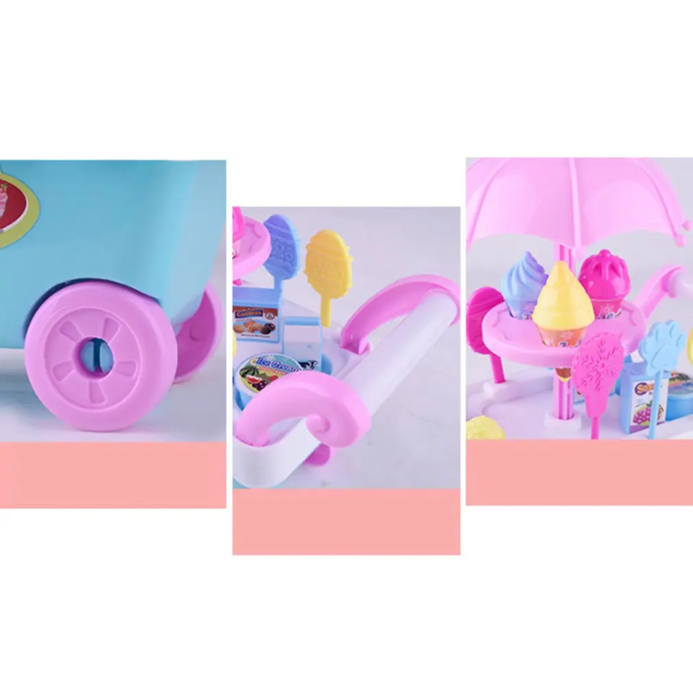 Детские ролевые игрушки для ролевых игр имитация мороженого набор тележек