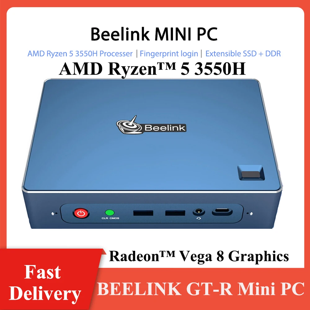 BEELINK GT R Мини ПК 3550H Процессор 0 + 0G/8 256G/16 512G Radeon Vega 8 графический процессор Bluetooth 4 2 Smart