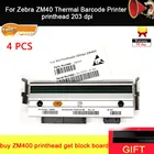4 шт. Новый термопринтер печатающая головка для Zebra ZM400 200 точекдюйм принтер штрих-кода этикетка принтеры части печатающая головка гарантия 3 месяца