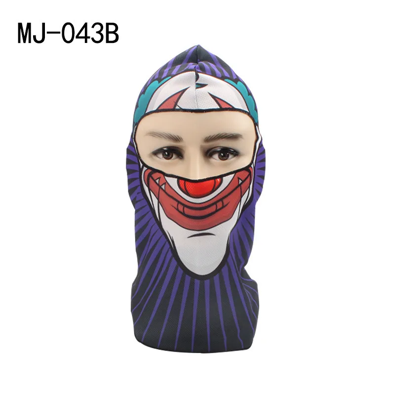 1pc Joker Print Breathable Fit Cool Balaclava Face Mouth Mask Man Women Unisex Outdoor Cycling Black Head Cover | Аксессуары для