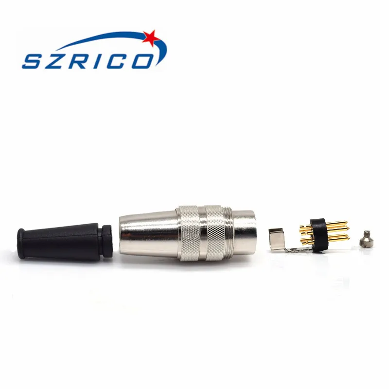 Лучшая цена радиочастотный 5-контактный металлический круглый разъем для
