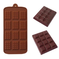 12 tablets silicone chocolate mold chip fondant pastry candy bar mini ice tray moulds cake kitchen decoration baking accessories