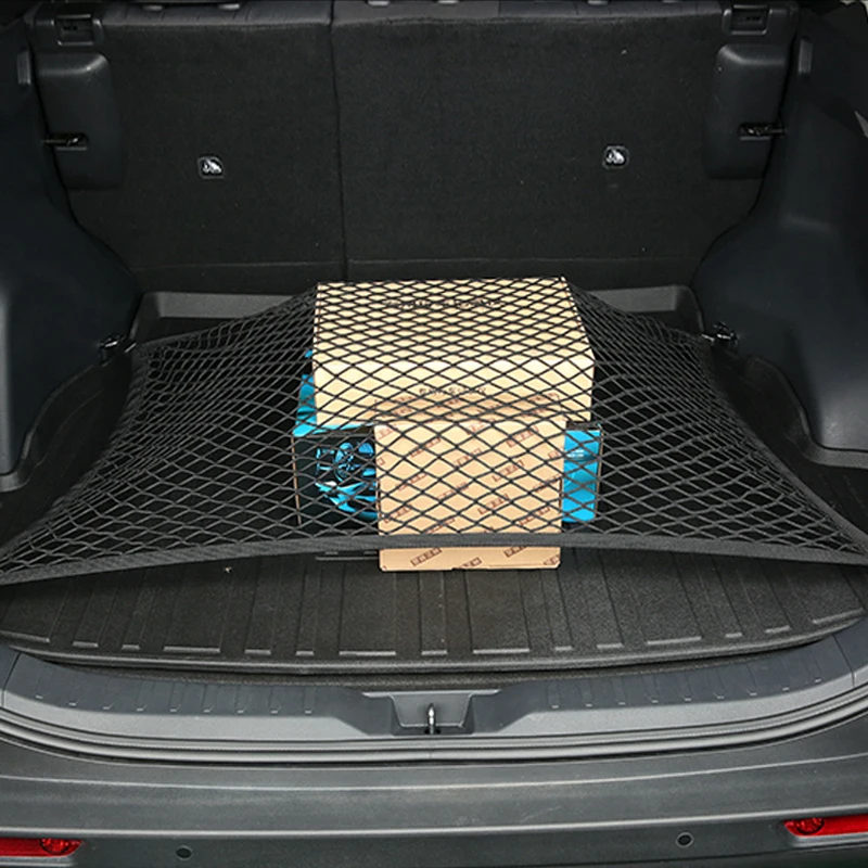 Care Car Trunk Luggage Storage Cargo Organiser Nylon Elastic Mesh Net Fixed Items To Prevent Sliding For Rav4 2020 Accessories