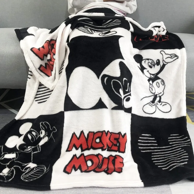 Мягкое покрывало из кораллового флиса disney, 100x140 см, Микки, Минни Маус, стежок для маленьких девочек и мальчиков, детский подарок, спальня на кровать, диван