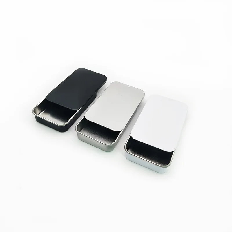 

1pcs Mini Iron Box Slide with Covers Storage Box Wedding Jewelry Pill Cases Portable Tin Boxes Cosmetic Organizer Container Cans