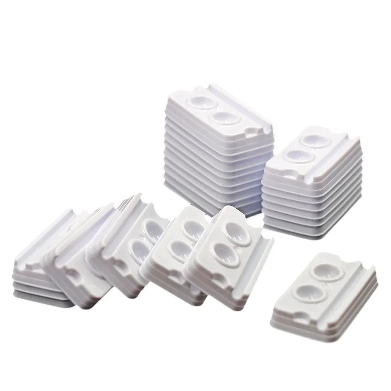 100 шт. Палетка для смешивания зубов с 2 отверстиями 4 ячейки фарфоровая изоляция