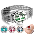 Новый браслет для ароматерапии ювелирные изделия с диффузором Духи диффузор для эфирных масел медальон браслет любовь цветок Нержавеющаясталь браслет