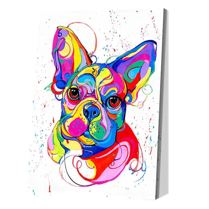 Beste Schilderij Van Franse Bulldog Muur Canvas Schilderij Poster En Foto 'S Voor Kantoor Ziekenhuis Woonkamer Slaapkamer Inrichting 1T
