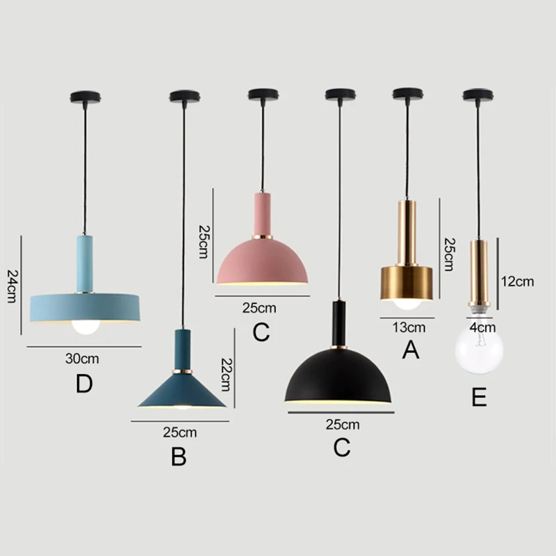 Северная Европа светодиодный подвесной светильник Минималистский Макарон